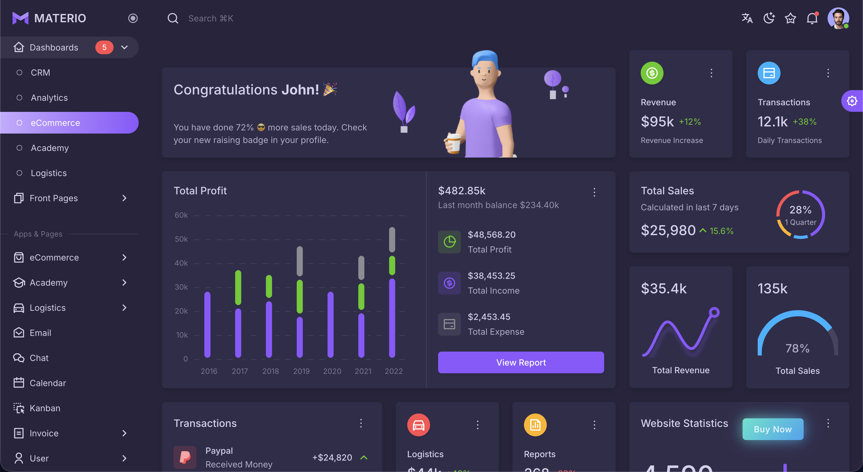 React Admin Templates screenshot 2